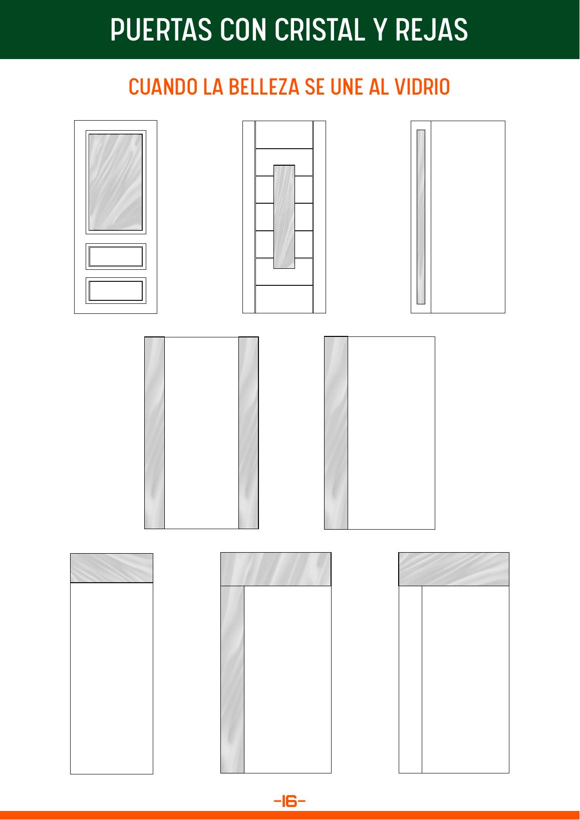 Puertas Blindacor con cristal y rejas